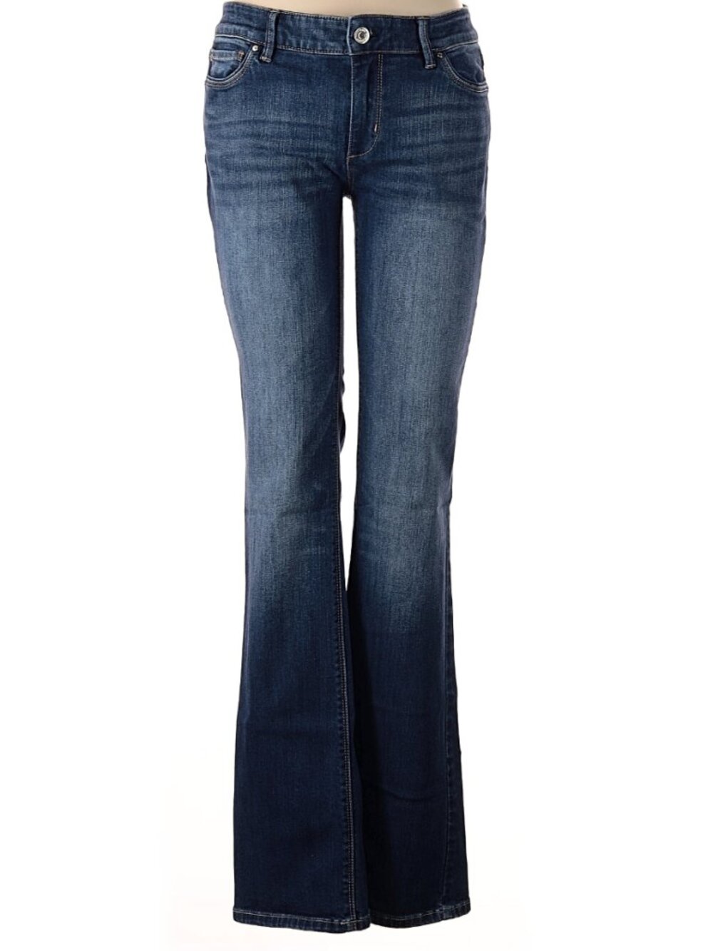 White House Black Market BLANC Bootcut Jeans Size 2S Dark Wash 28x29